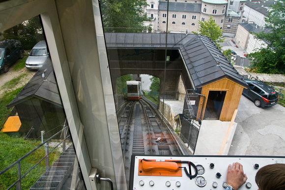 Funicular train takes you up to the fortress